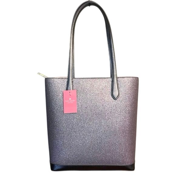 NWT Kate Spade Tinsel Lilac Frost Glitter Tote Bag - Picture 1 of 16